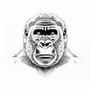 gorilla banging on a cage tattoo design idea