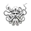  Poseidon with an octopus beard tattoo design idea