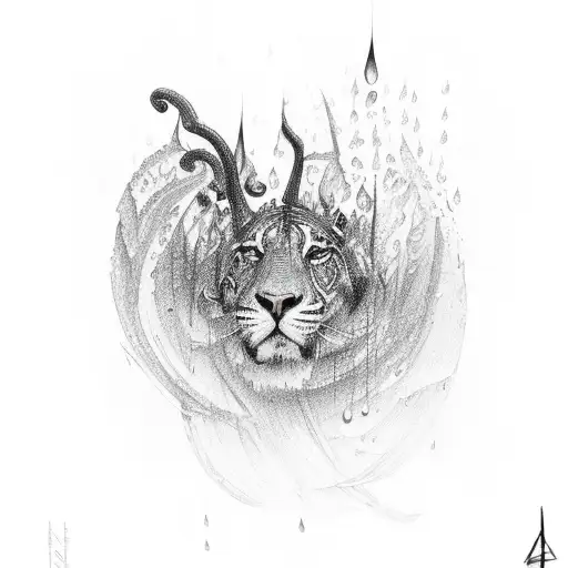 rain came pouring down when i was drowning that's when i could finally breathe tattoo design idea