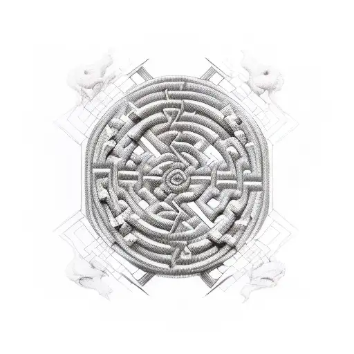  creator of mental labyrinths, a monster that weaves threads of confusion and deception. Every thought becomes a dead en tattoo design idea