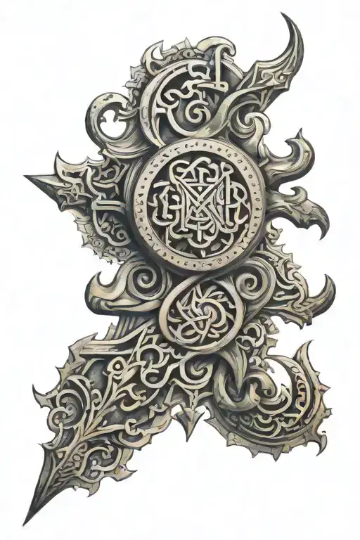 iran ancient symbols tattoo design idea