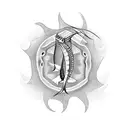 Hei matau fish hook tattoo design idea