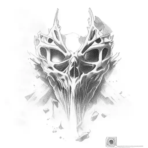 Corvo sobre um crânio velho com uma vela acesa tattoo design idea