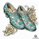 glass shoes tattoo design idea