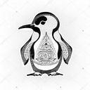 penguin  tattoo design idea