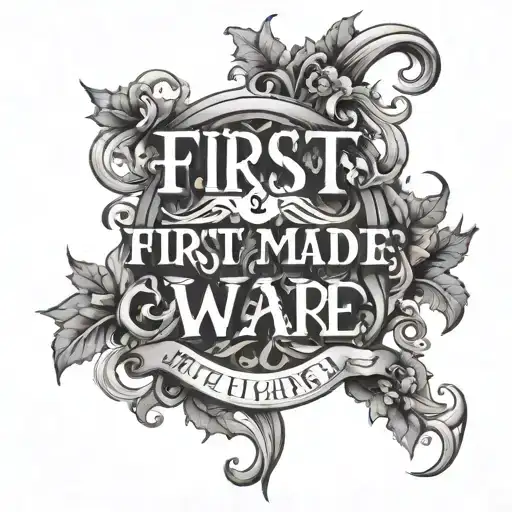 The quote "First, I made you who you are, and then I made it" in urban lettering tattoo design idea