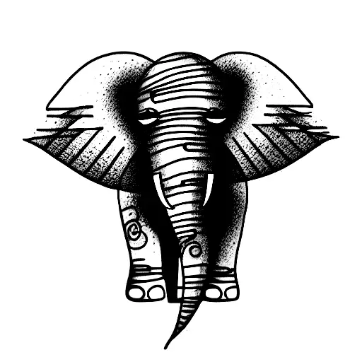 Elephant tattoo design idea