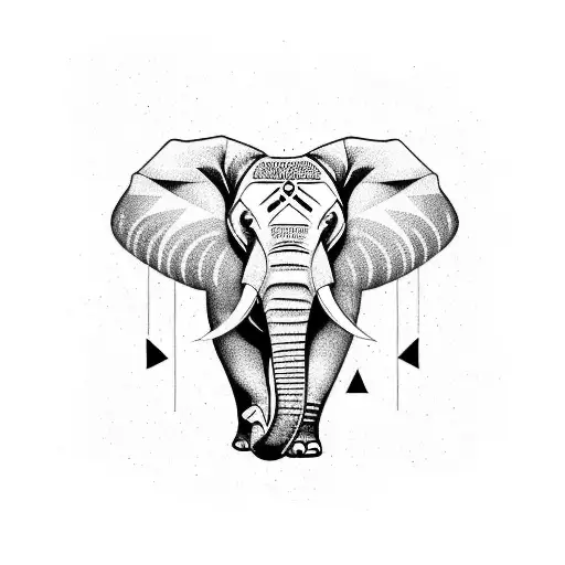 Elephant tattoo design idea