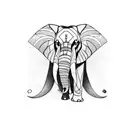 Elephant tattoo design idea