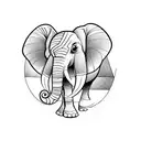 Elephant tattoo design idea