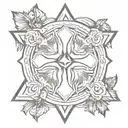 blackfoot Cherokee symbols of strength courage symbols cross tattoo design idea