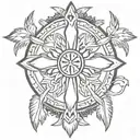 blackfoot Cherokee symbols of strength courage symbols cross tattoo design idea