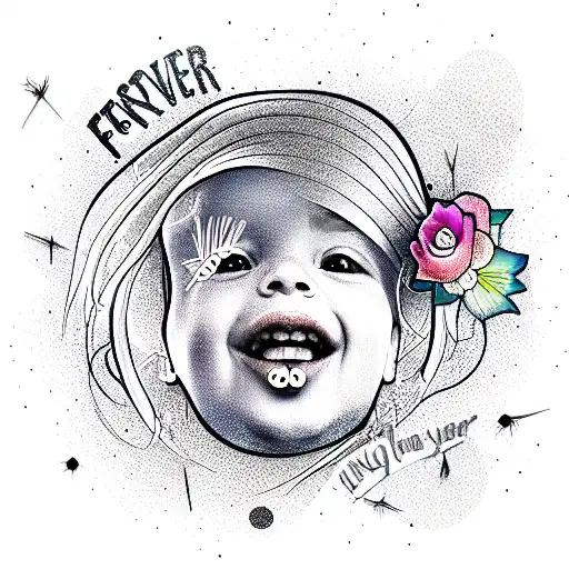 forever young  tattoo design idea