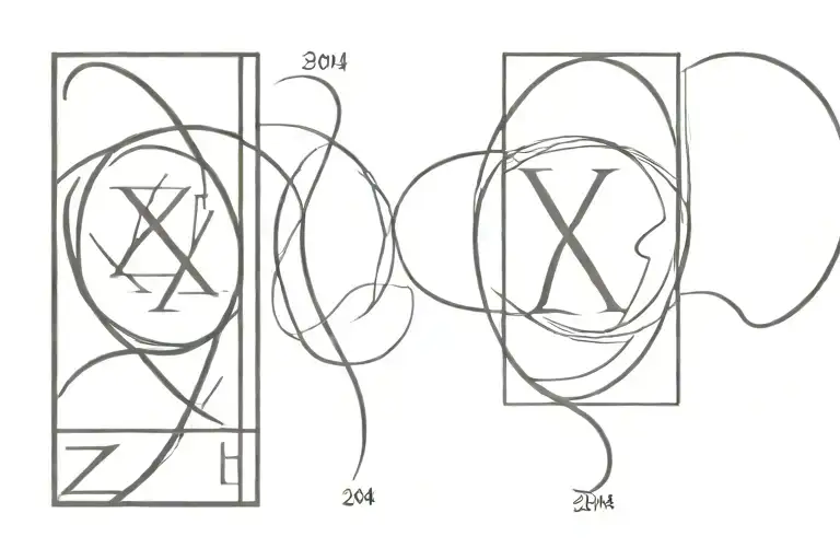 Roman numerals for years 2000 2002 and 2004 tattoo design idea