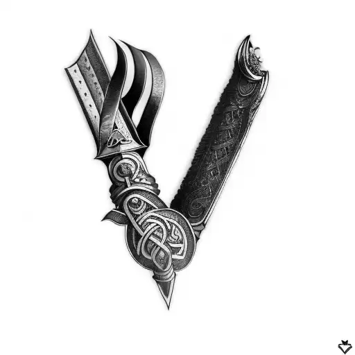 viking sword tattoo design idea