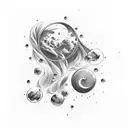 sky and nova tattoo design idea