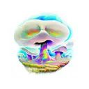 psychedelic mushroom forrest tattoo design idea
