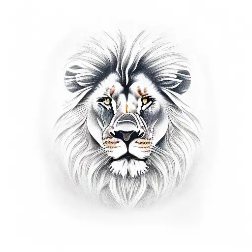 Lion com Cruz  tattoo design idea