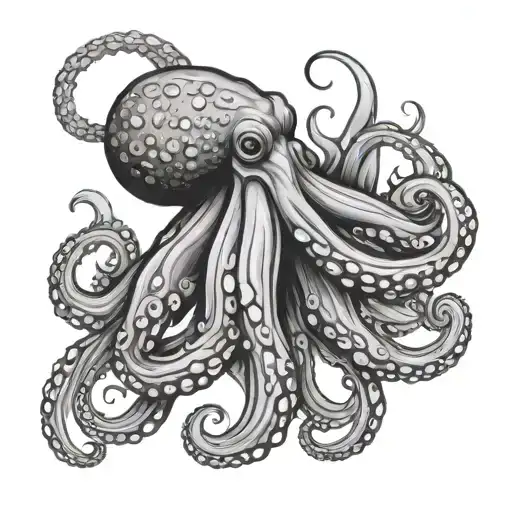 octopus black and grey tattoo tattoo design idea