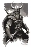 viking warrior tattoo design idea