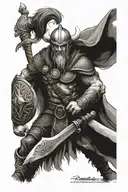 viking warrior tattoo design idea