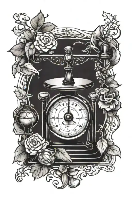 weight loss scales  tattoo design idea