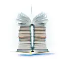 a stack of books with open pages flying upwards and becoming birds  tattoo design idea