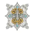 Orthodox cross tattoo tattoo design idea