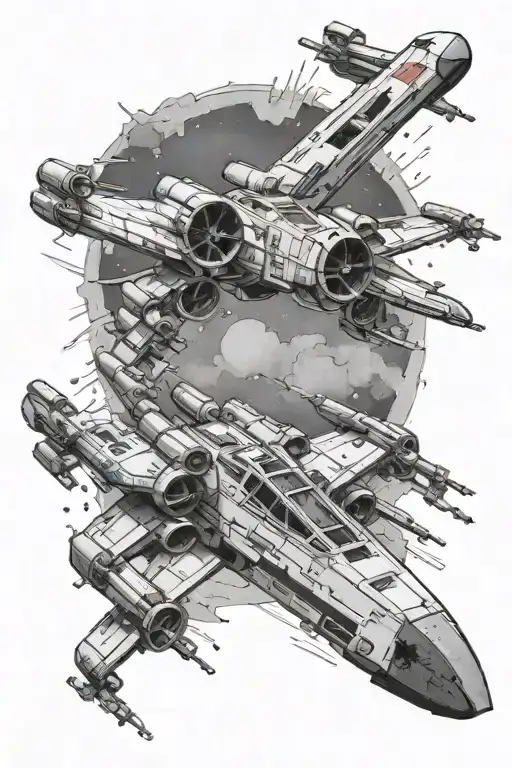 Star wars x wing tattoo design idea