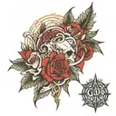 God bless you tattoo design idea