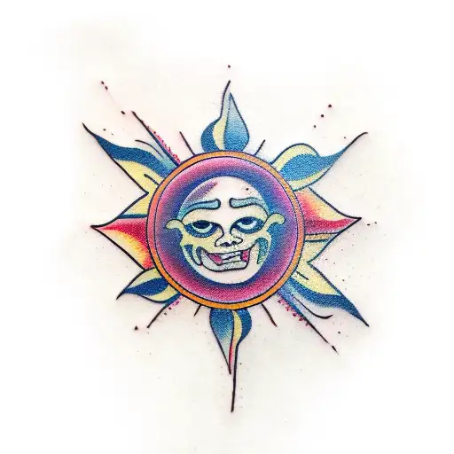 my sun birth date tattoo design idea