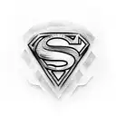 Superman logo tattoo design idea