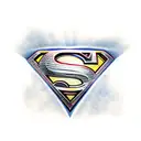 Superman logo tattoo design idea