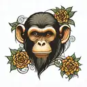 the monkey tattoo design idea