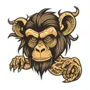 the monkey tattoo design idea