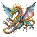 Samuri Dragon  tattoo design idea