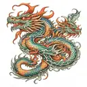 Samuri Dragon  tattoo design idea
