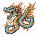 Samuri Dragon  tattoo design idea