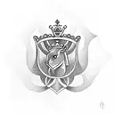 Queen piece of chess protected by gemini  tattoo design idea