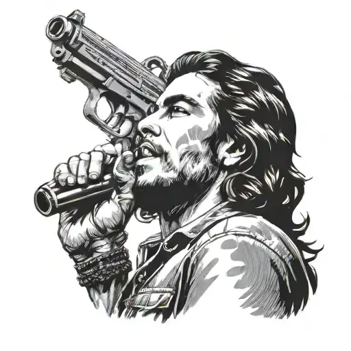 che guevara wiht Tribal tattoo tattoo design idea
