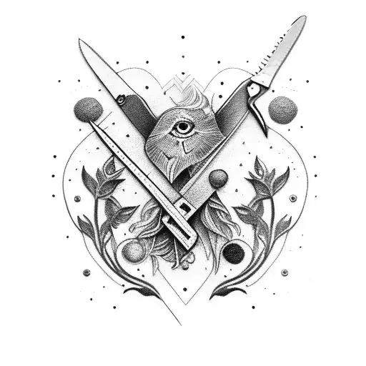 scissor hair profession  tattoo design idea