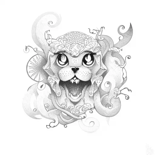 short simple horizontal vine  tattoo design idea