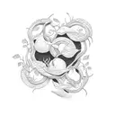 short simple horizontal vine  tattoo design idea