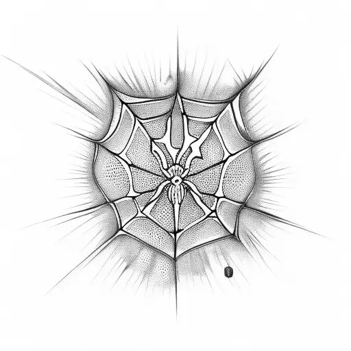 liquid spider web tattoo design idea