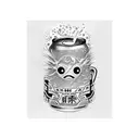 Asahi superdry beer bottle with arms and eyes monster tattoo design idea