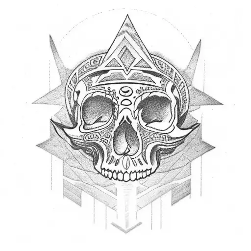 Macuahuitl Weapon with Skull Tattoo Design - ₪ AZTEC TATTOOS ₪ Warvox Aztec  Mayan Inca Tattoo Designs