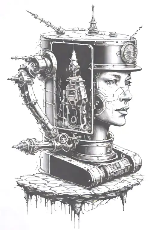The Chronicles of Narnia and I'm a Robot tattoo design idea