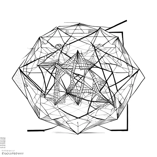 Abstract representation of the concept of unmanifest reality tattoo design idea