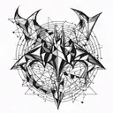 Batman symbol tattoo design idea