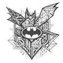 Batman symbol tattoo design idea